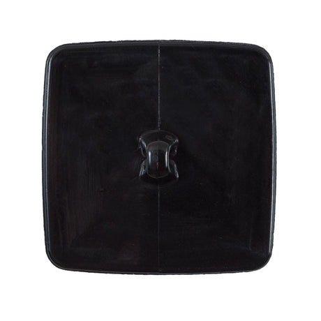 Italian Black Square Plastic Button - 48L/30.5mm