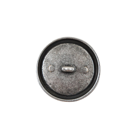Italian Gray and Silver Crest Metal Button - 32L/20mm