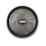 Italian Gray and Silver Crest Metal Button - 44L/28mm