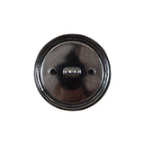 Italian Black and Silver Crest Metal Button - 36L/23mm