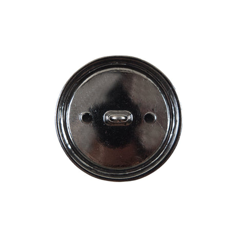 Italian Black and Silver Crest Metal Button - 36L/23mm