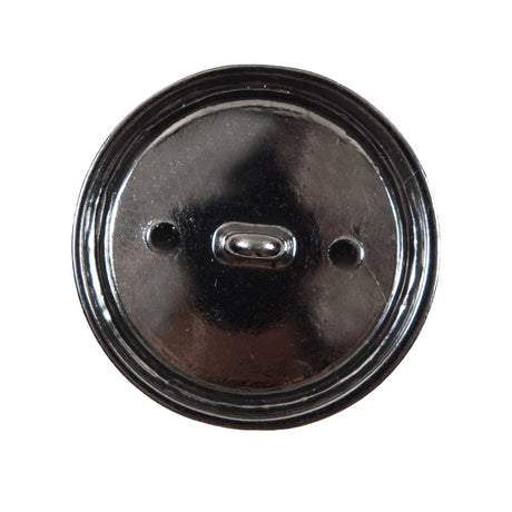 Italian Black and Silver Crest Metal Button - 44L/28mm