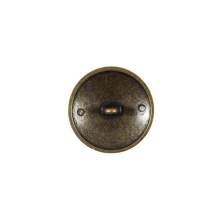 Italian Antique Gold Button with Double-Headed Eagle Emblem - 24L/15mm