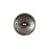 Italian Silver Button with Double-Headed Eagle Emblem - 32L/20mm