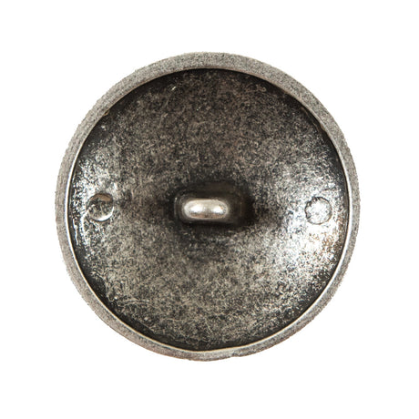Italian Silver Button with Double-Headed Eagle Emblem - 44L/28mm