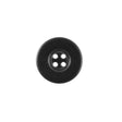 Italian Black 4-Hole Plastic Button - 24L/15mm