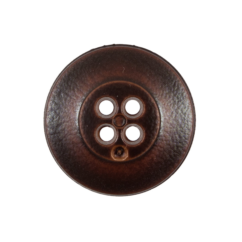 Italian Dark Brown 4-Hole Plastic Button -40L/25.5mm