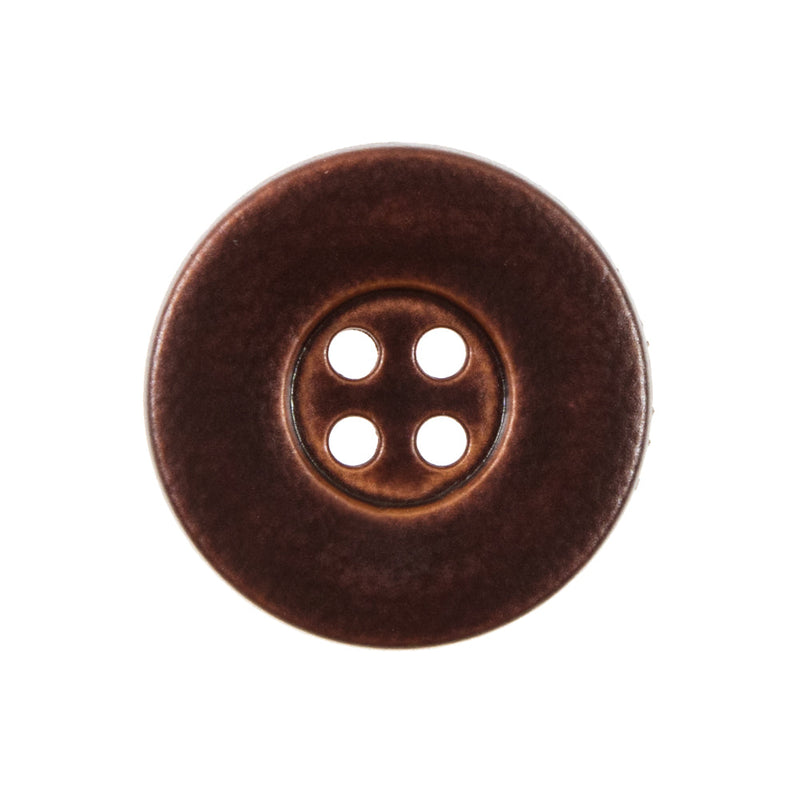 Italian Dark Brown 4-Hole Plastic Button -40L/25.5mm