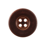 Italian Dark Brown 4-Hole Plastic Button -40L/25.5mm
