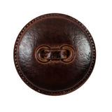 Italian Dark Brown Faux Leather Plastic Button - 48L/30.5mm