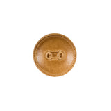 Italian Light Brown Faux Leather Plastic Button - 24L/15mm