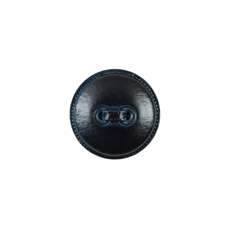 Italian Navy Faux Leather Plastic Button - 24L/15mm