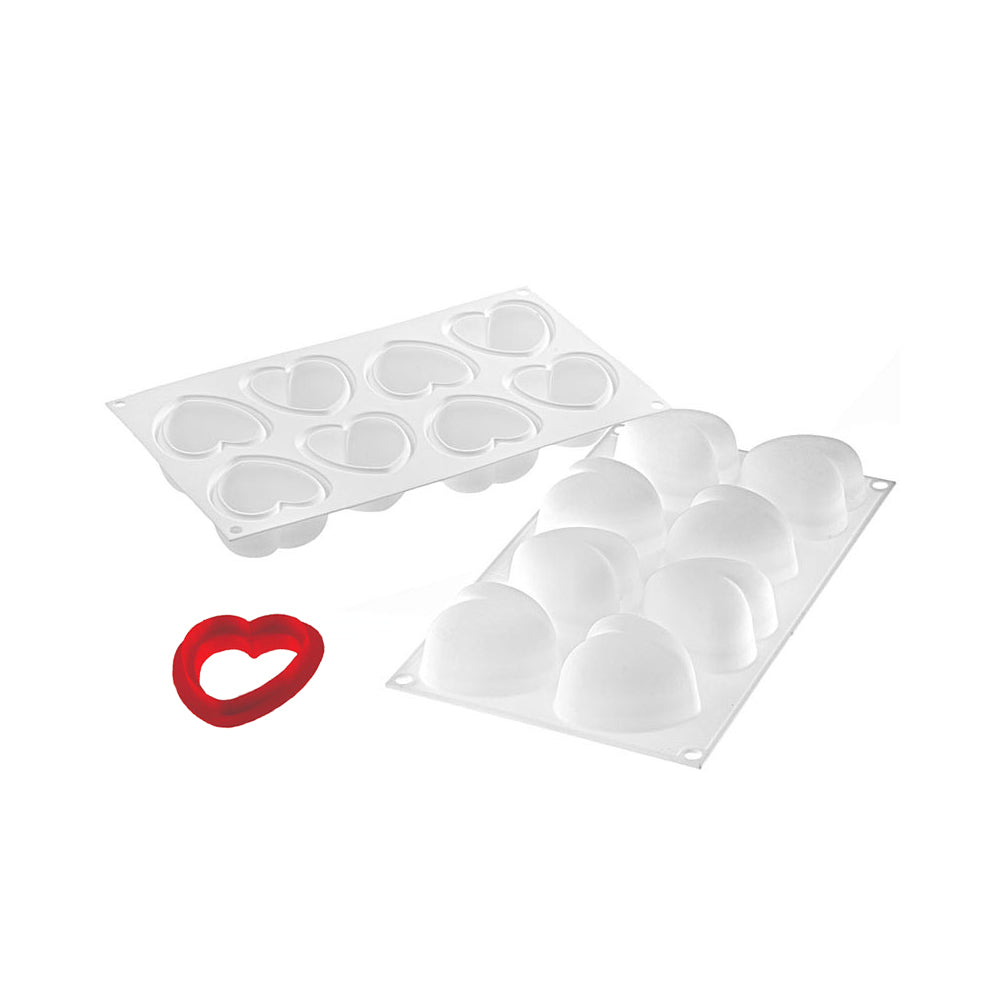 Silikomart SF186 Silicone Baking Mold, "Amorini" 3.2 Oz (96ml)