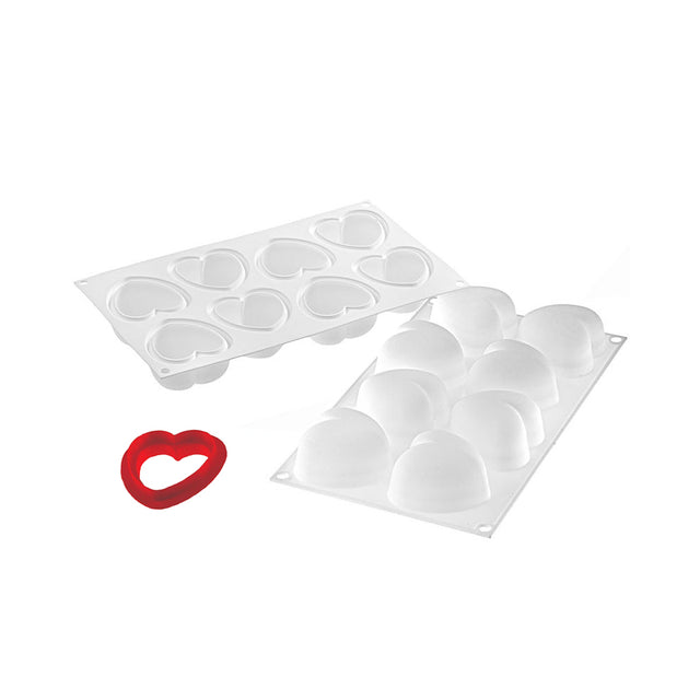 Silikomart SF186 Silicone Baking Mold, "Amorini" 3.2 Oz (96ml)