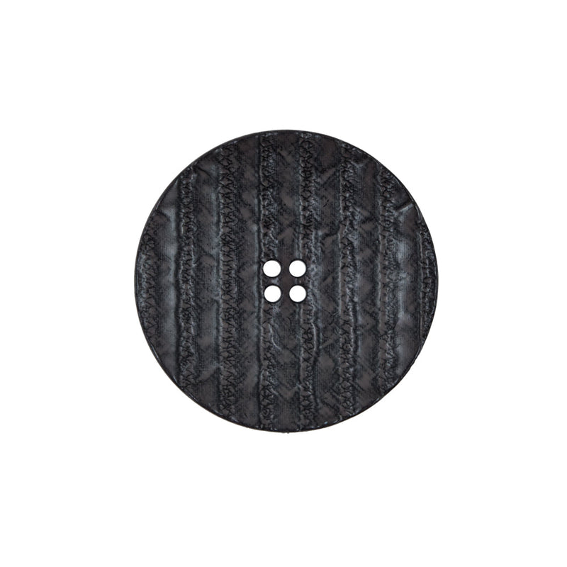 Italian Black Textured 4-Hole Button - 36L/23mm