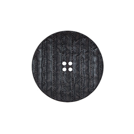 Italian Black Textured 4-Hole Button - 36L/23mm
