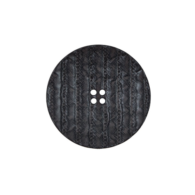 Italian Black Textured 4-Hole Button - 36L/23mm