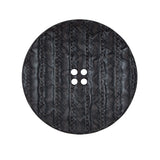 Italian Black Textured 4-Hole Button - 44L/28mm