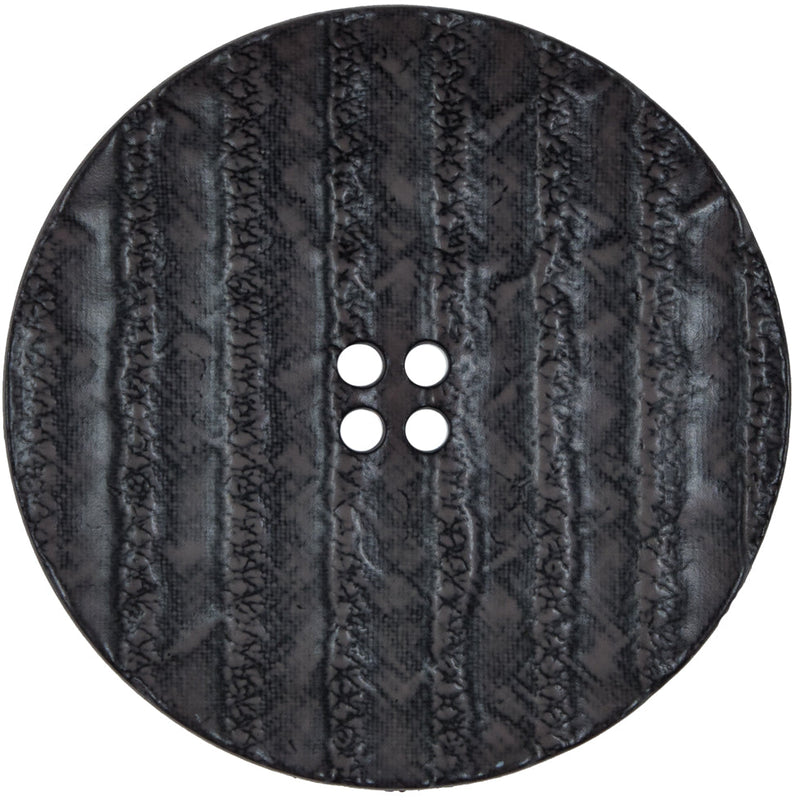 Italian Black Textured 4-Hole Button - 80L/50.8mm