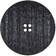 Italian Black Textured 4-Hole Button - 80L/50.8mm