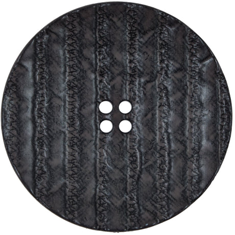 Italian Black Textured 4-Hole Button - 80L/50.8mm