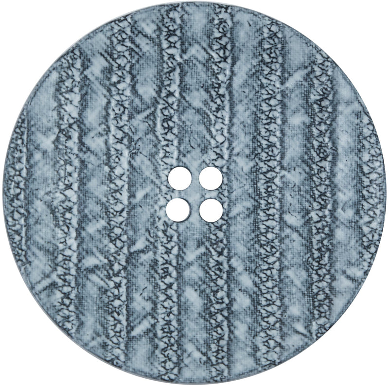 Italian Light Blue Textured 4-Hole Button - 80L/50.8mm