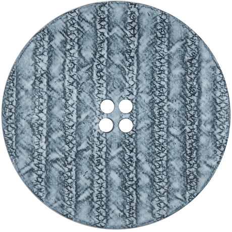 Italian Light Blue Textured 4-Hole Button - 80L/50.8mm