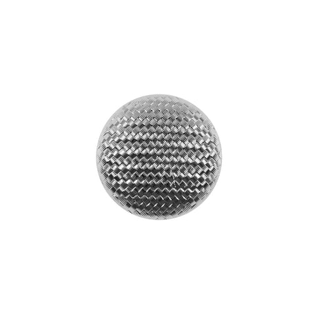 Italian Silver Basketwoven Plastic Button - 24L/15mm
