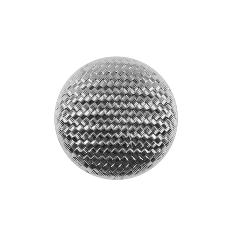 Italian Silver Basketwoven Plastic Button - 36L/23mm