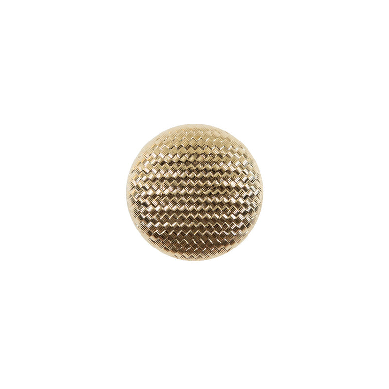 Italian Gold Basketwoven Shank Back Plastic Button - 20L/12.5mm