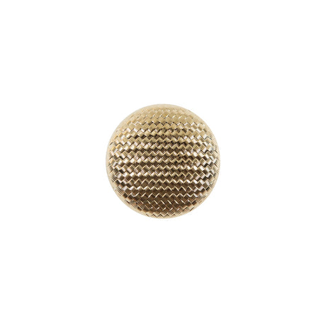 Italian Gold Basketwoven Shank Back Plastic Button - 20L/12.5mm