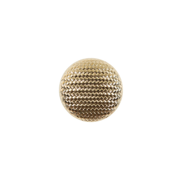 Italian Gold Basketwoven Shank Back Plastic Button - 20L/12.5mm