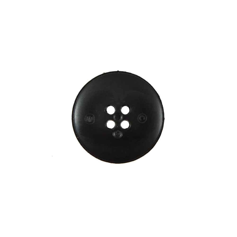 Italian Black and Elderberry Purple Geometric Domed Button - 24L/15mm