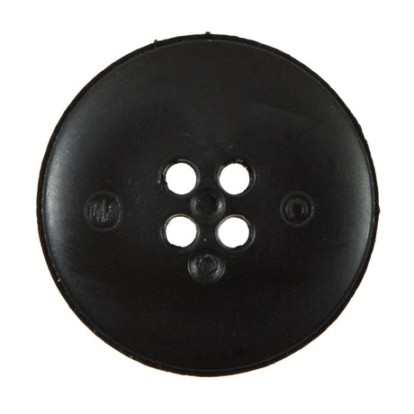 Italian Black and White Geometric Domed Button - 44L/28mm