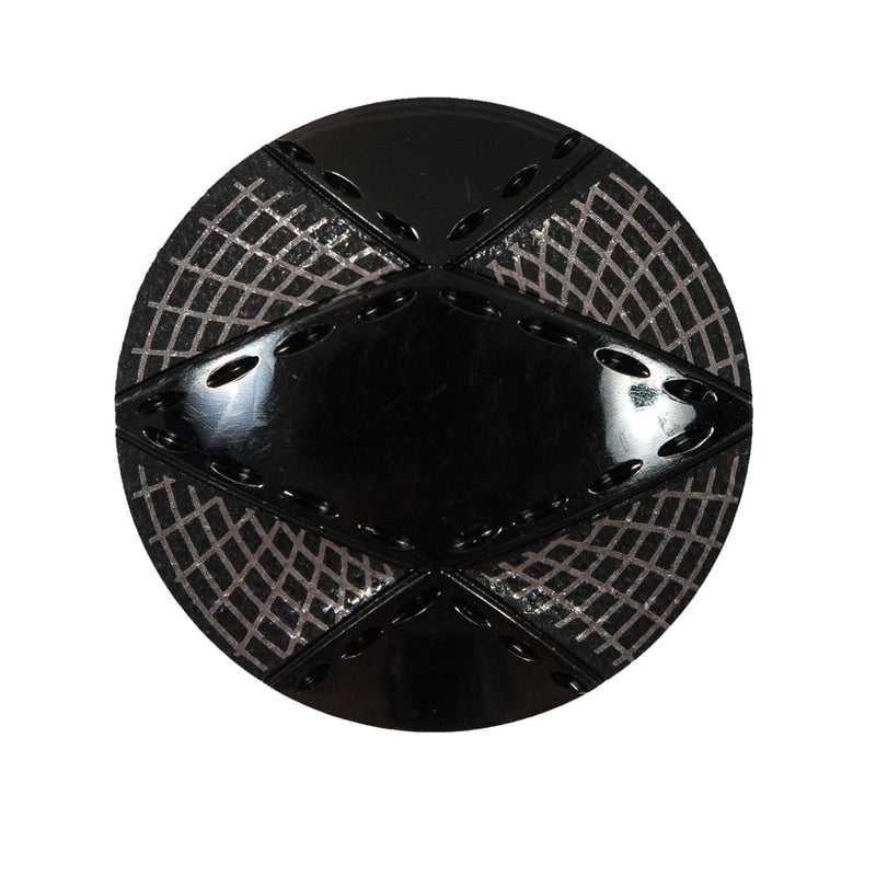 Italian Black and Gray Novelty Plastic Button - 44L/28mm