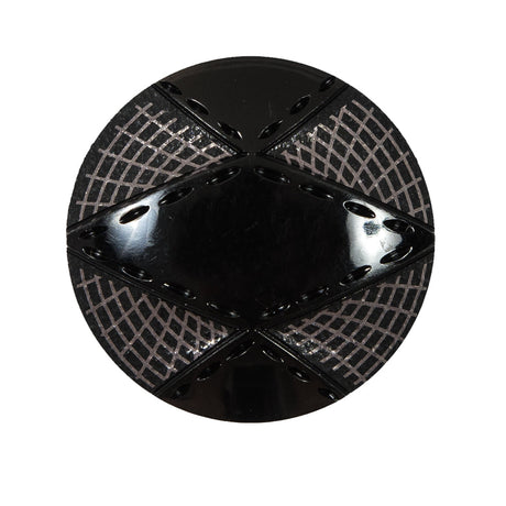 Italian Black and Gray Novelty Plastic Button - 44L/28mm