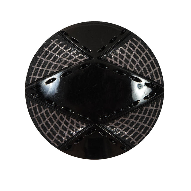 Italian Black and Gray Novelty Plastic Button - 44L/28mm