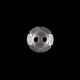 Italian Silver Floral 2-Hole Metal Button - 20L/12.5mm