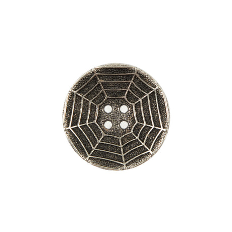 20mm silver spider web metal button for sewing and crafts