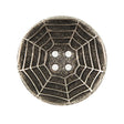 28mm silver spider web metal button for sewing and crafts