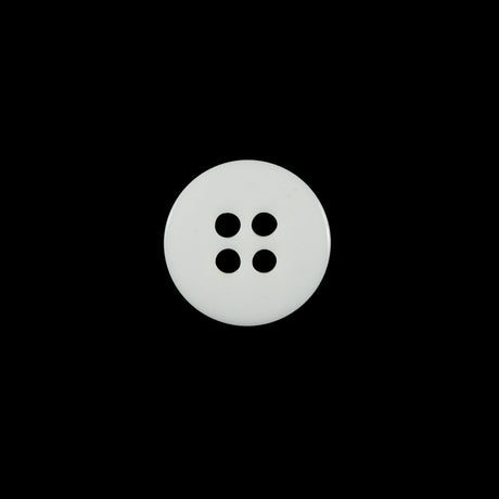 Italian White 4-Hole Plastic Button - 20L/12.5mm