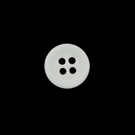 Italian White 4-Hole Plastic Button - 20L/12.5mm