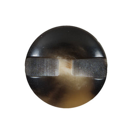 Italian Brown Glossy Plastic Button - 40L/25.5mm