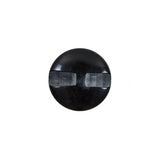 Italian Black Glossy Plastic Button - 24L/15mm