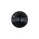 Italian Black Glossy Plastic Button - 28L/18mm