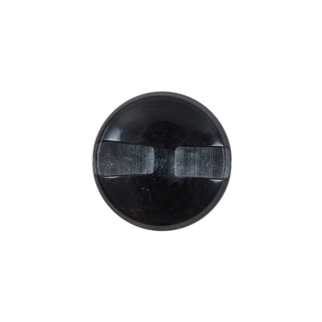 Italian Black Glossy Plastic Button - 28L/18mm