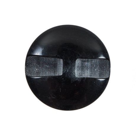 Italian Black Glossy Plastic Button - 40L/25.5mm