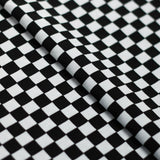 Motion Prints Mini Check Polyester Spandex Fabric - Red/White Mini Check Plaid, 58/60" Width (1 Yard)