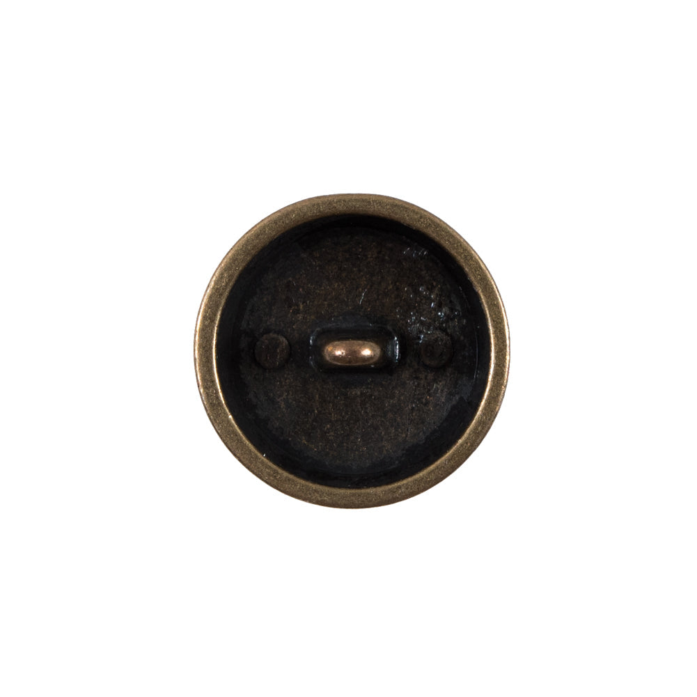 Italian Gold Perforated Metal Button - 32L/20mm
