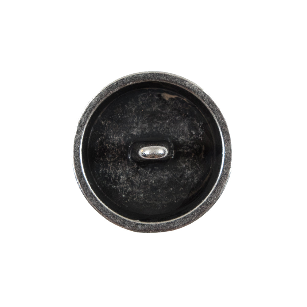 Italian Silver Zamac Perforated Metal Button - 36L/23mm